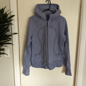 Lavender Zip-Up Hoodie with Pockets